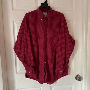 Brooks Brothers Red Plaid Long Sleeve Button up Large